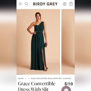 Birdy Grey Emerald Green Bridesmaids Dress - L